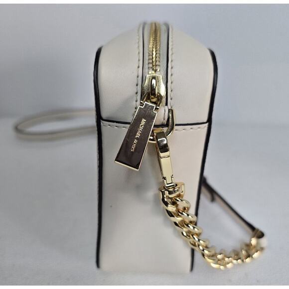 Michael Kors Jet Set Medium Logo Smokey Rose Multi Camera Crossbody Bag - New - Picture 5 of 15